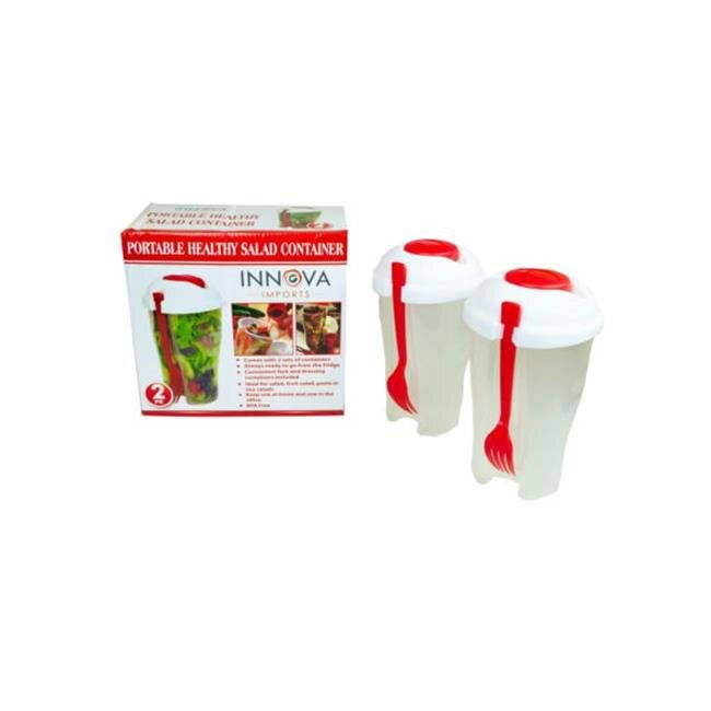 Red Salad Container Set E823