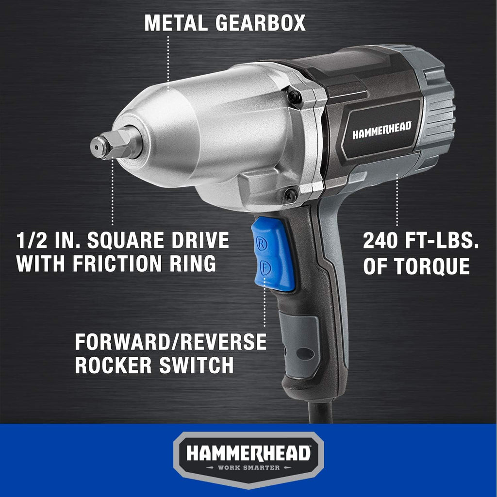 2 Pc 7.5-Amp 1/2 Inch Impact Wrench F81084