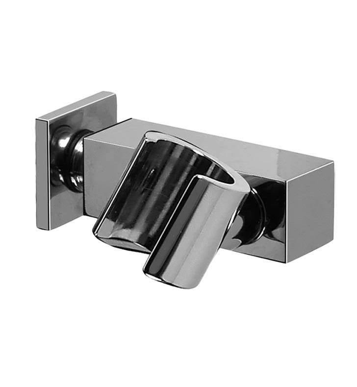 Brushed 18K Gold Plated Wall Mount Square Bracket for Handshower P424227