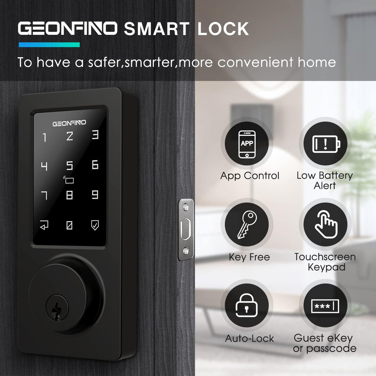Smart Deadbolt Lock with Bluetooth App and Keypad Q5068