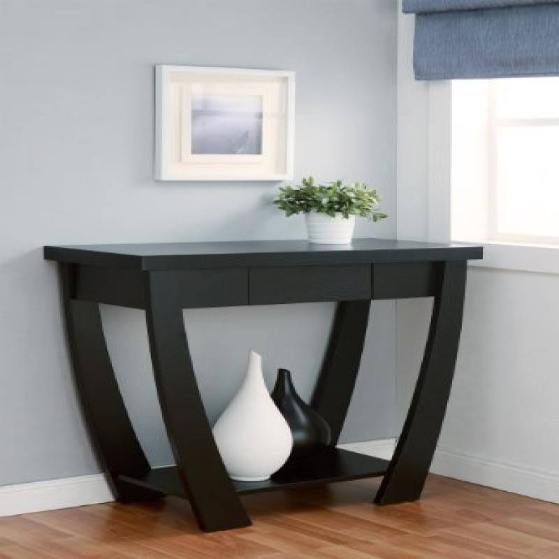 Black 1-Drawer Console Sofa Table P742179
