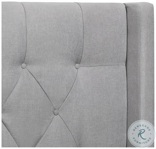 King Light Gray Linen Headboard Y7402