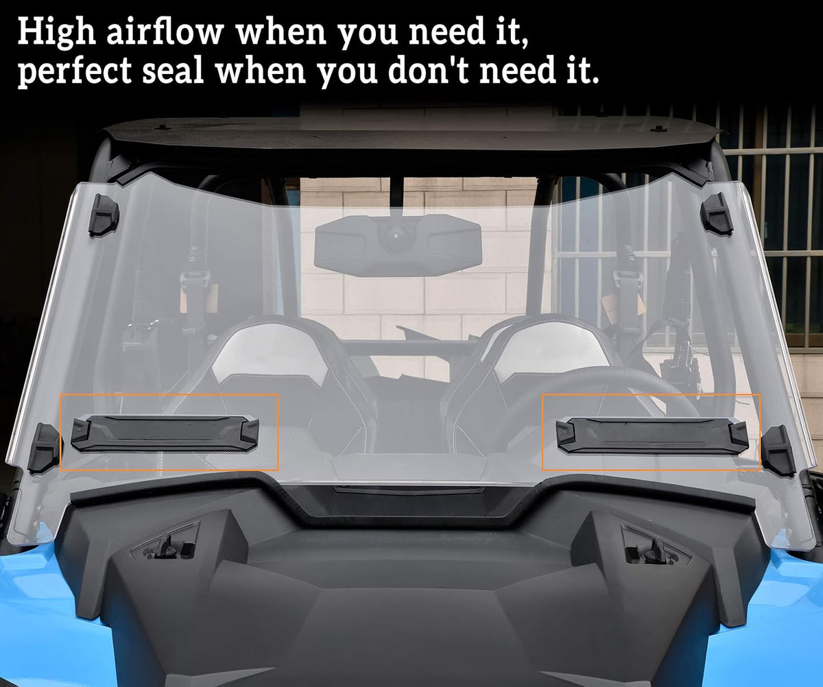 Clear Dustproof Hard Coat Poly Vented Full Windshield for Polaris RZR XP 1000 C2601
