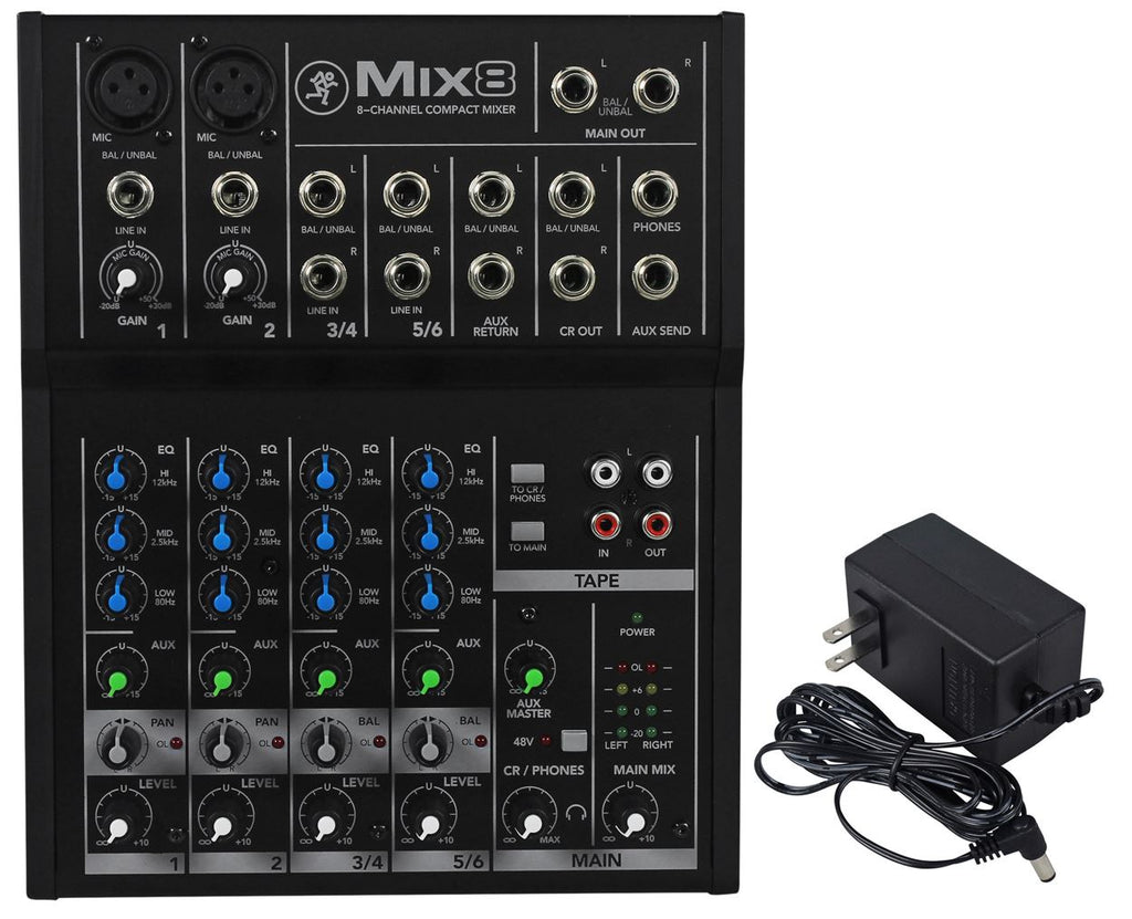 8-Ch Compact Mixer with Metal Chassis L62633