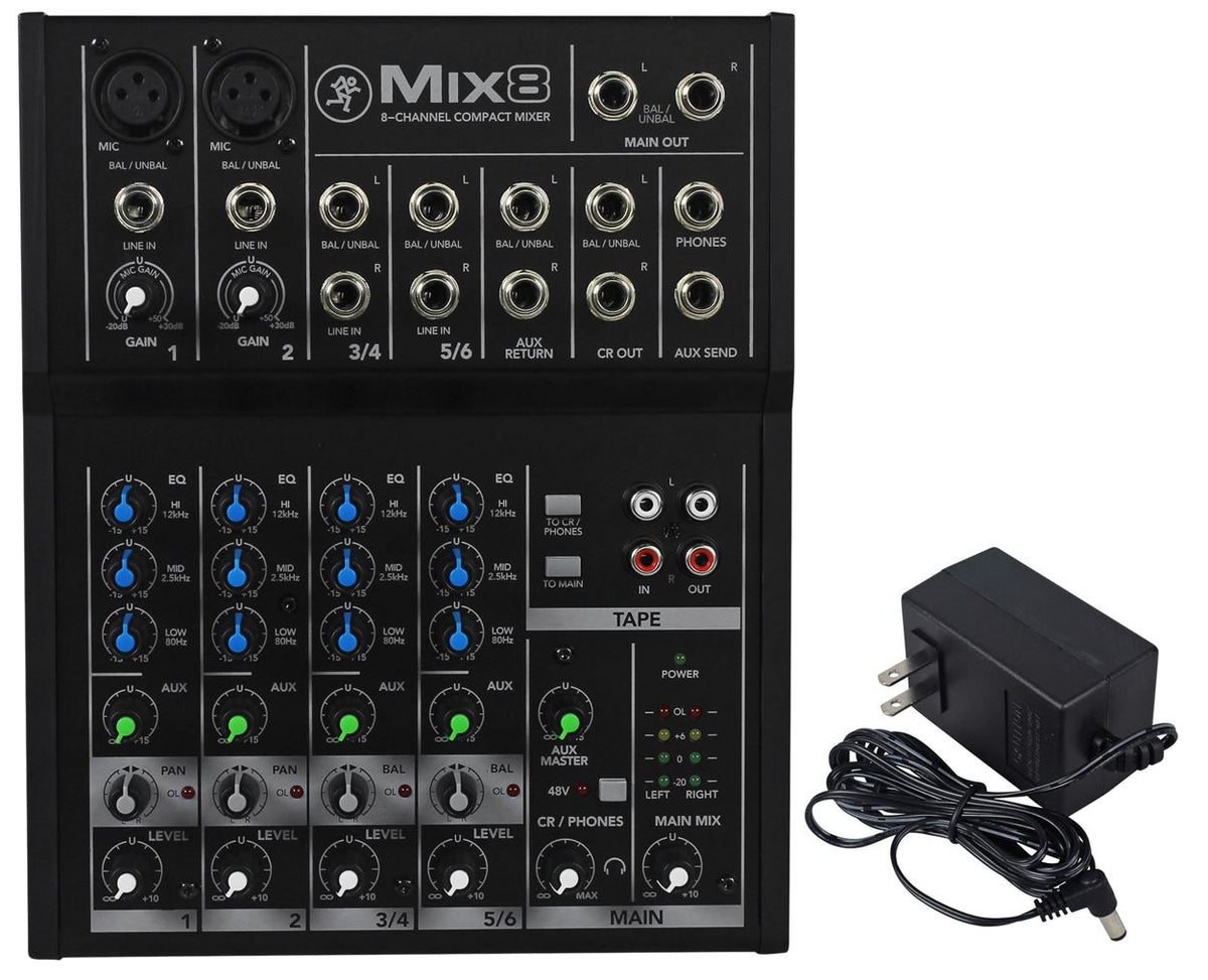 8-Ch Compact Mixer with Metal Chassis L62633