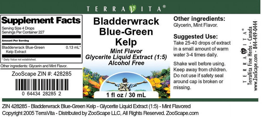 Mint Flavored Glycerite Liquid Extract, 1 fl oz, 2-Pack A7198