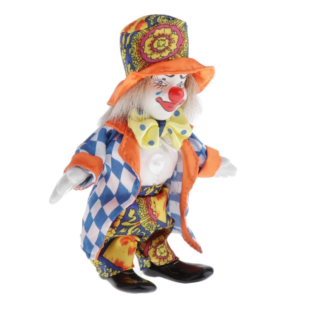 Porcelain Harlequin Doll Collectible T8279