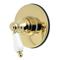 Polished Brass Three-Way Diverter Valve with Trim Kit J435356