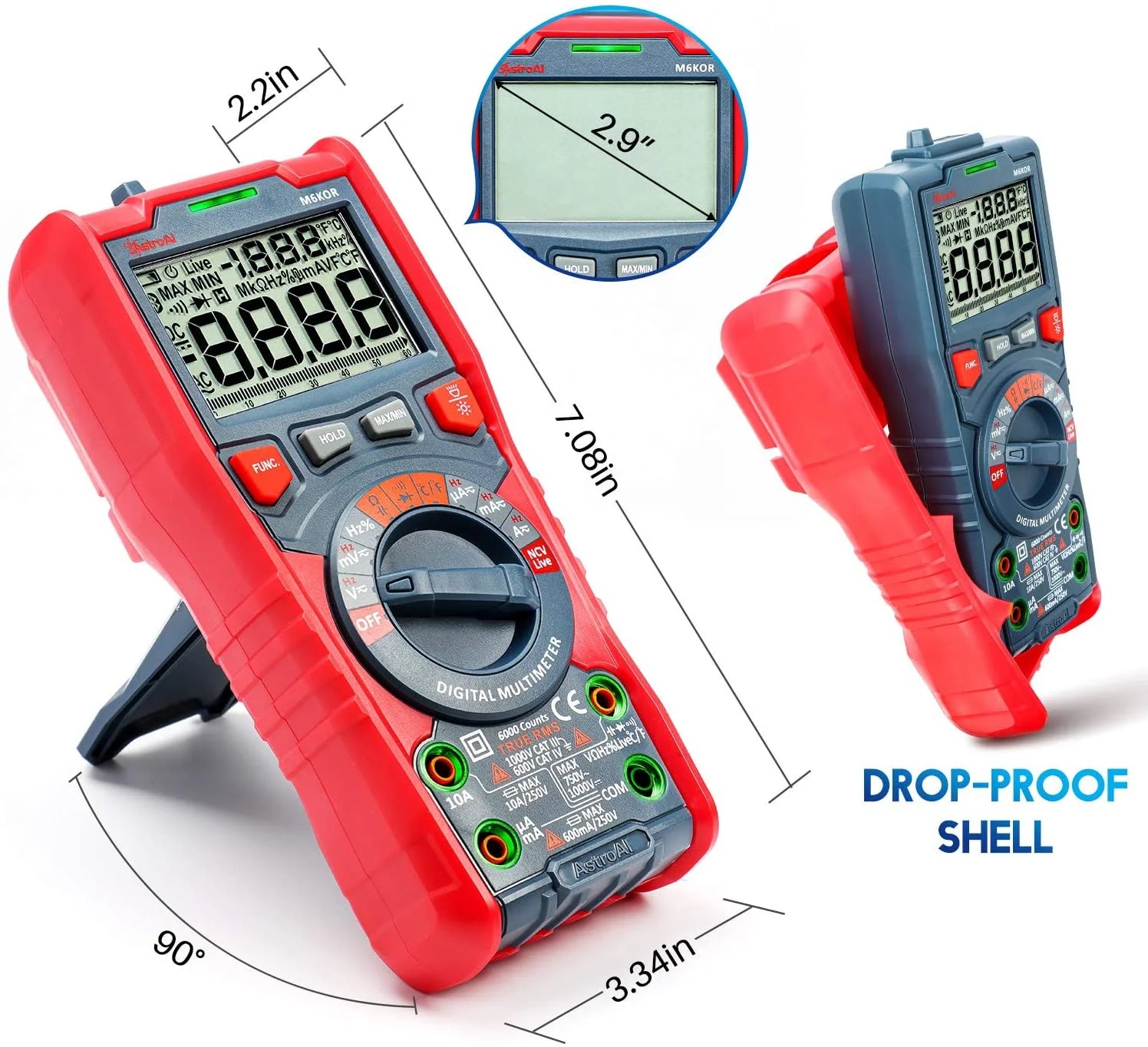 TRMS 6000 Counts Auto-Ranging Digital Multimeter H1851