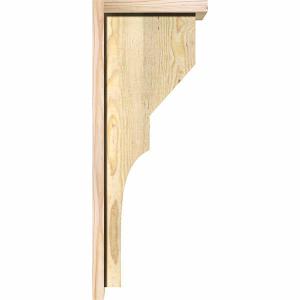 Monterey Rough Sawn Corbel with Backplate, Douglas Fir Q33074