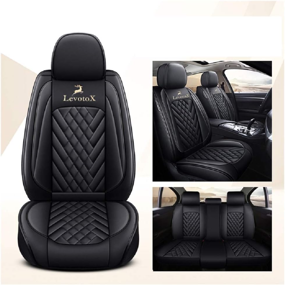 5 Seats Full Set Car Seat Covers (L-Red) F1375