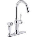 Single-Handle Kitchen Faucet with Sidespray T931374