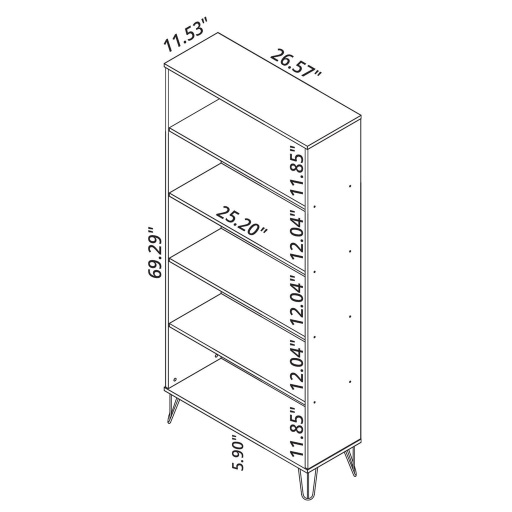 3-Piece Multi Size Bookcases in Midnight Blue N9534