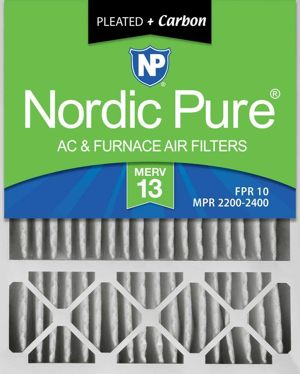20x25x5 MERV 13 Carbon Air Filter, 1 Pack I476