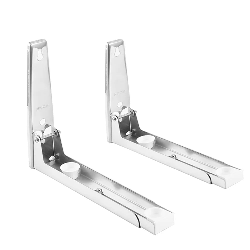 Adjustable 304 Stainless Steel Folding Wall-Mounted Microwave Oven Holder Bracket Shelf X828