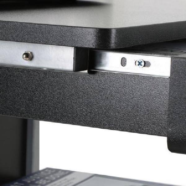 Compact Rolling Laptop Cart Desk with Drawer and Shelf G23572