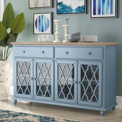 Blue 2 Drawer Sideboard P291393