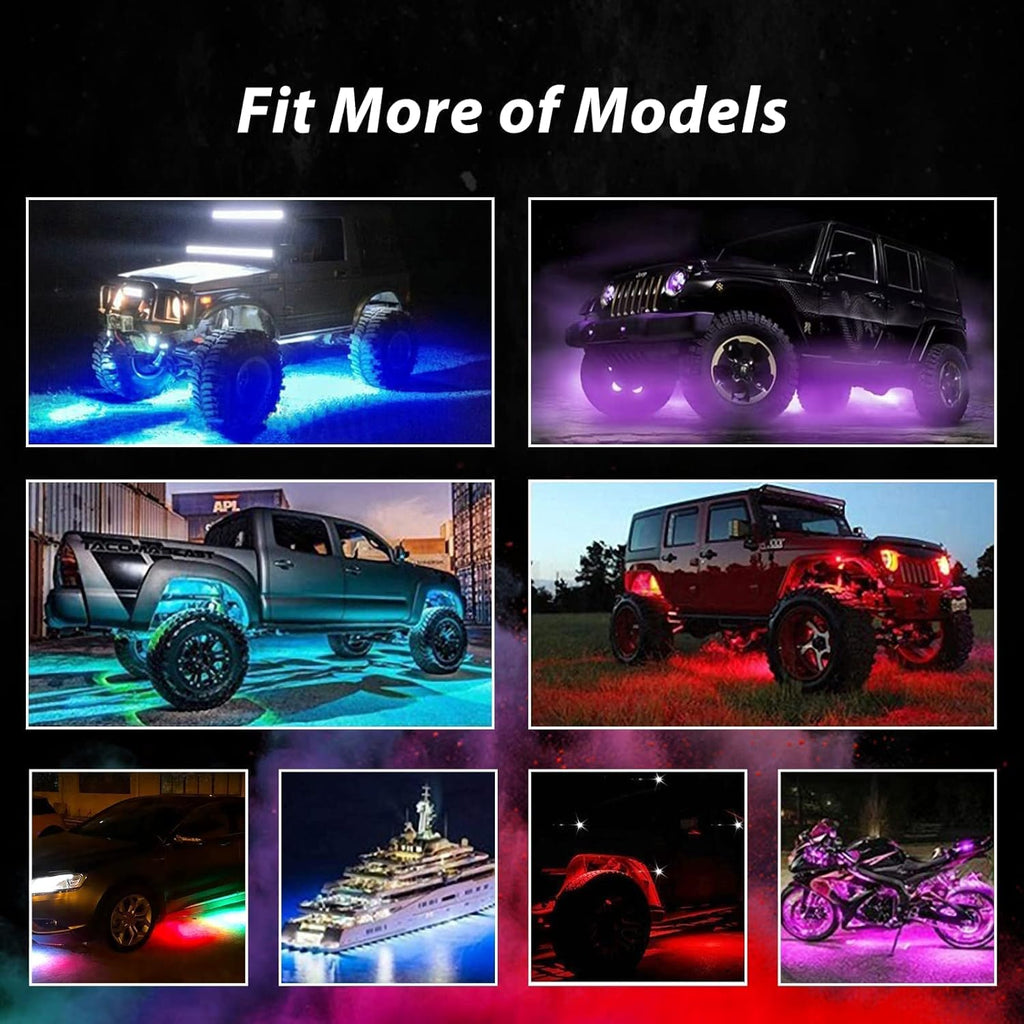 20 Pods Waterproof RGB LED Rock Lights for Car P3451