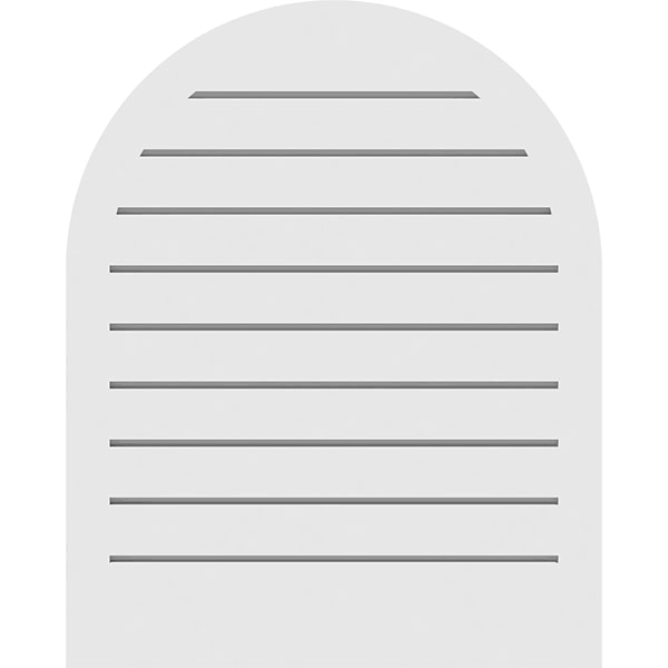 Round Top Surface Mount PVC Gable Vent with Brickmoul Z9311