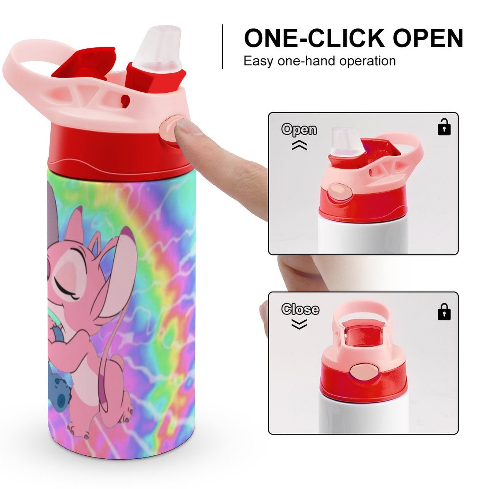 Stainless Steel Vacuum Insulated Water Bottle With Straw J164