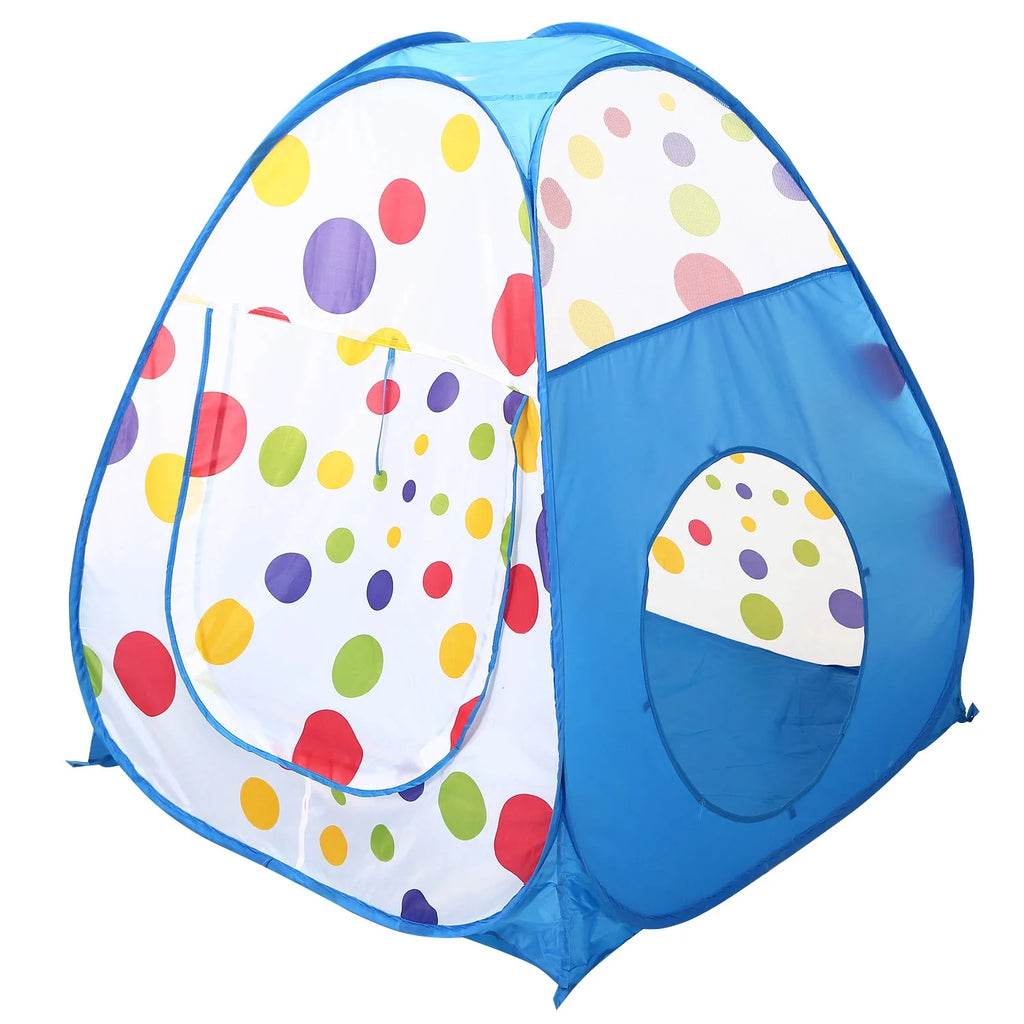 Blue Pop-up Play Tent with Crawl Tunnel Storage Bag J354283