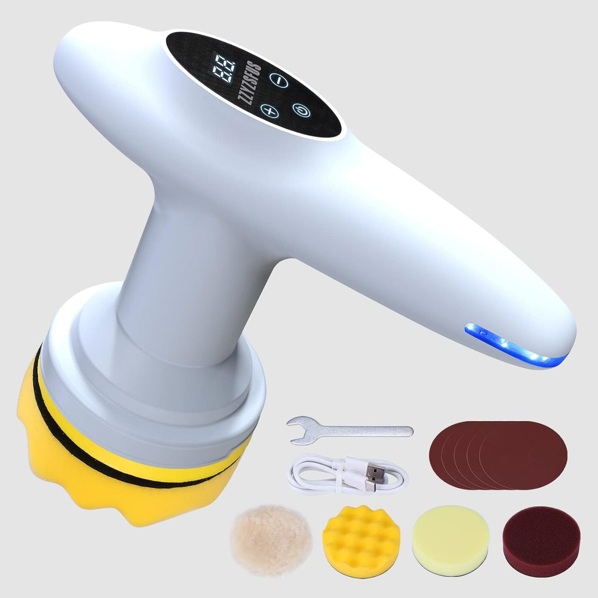 12V 4'' Cordless Car Buffer Polisher Kit with 6 Variable Speeds T63864