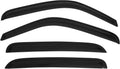 Window Visor Compatible With 2001-2006 Chevy Silverado GMC Sierra Crew Cab, Slim Style Acrylic Smoke Tinted 4PCS Sun Rain Shade Guard Wind Vent Air Deflector by IKON MOTORSPORTS, 2002 2003 2004 2005 Pack of 2 B773
