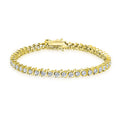 Gold Plated CZ Tennis Bracelet 7" F127