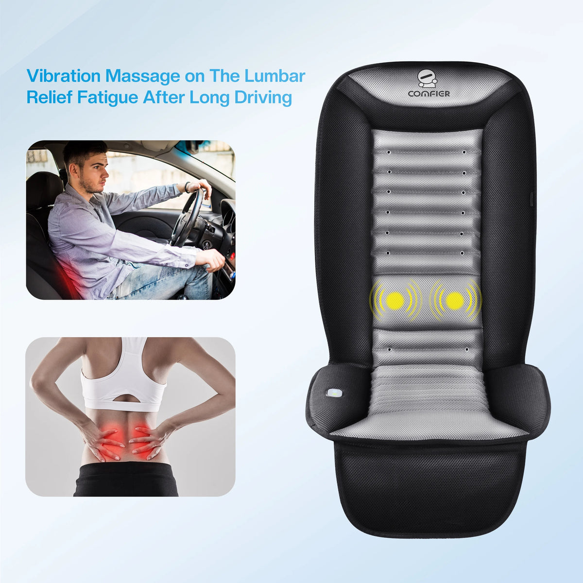 Car Seat Cushion with Back Massage O4319
