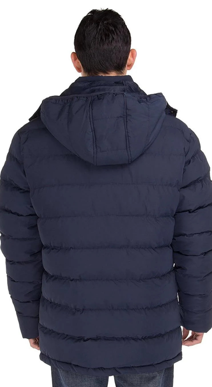 Navy Blue Thermal Padded Down Coat G597