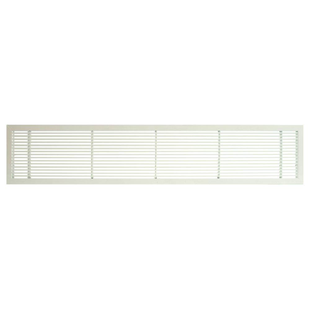 12x22 Solid Aluminum Fixed Bar Supply/Return Air Vent Grille, White-Matte P9534