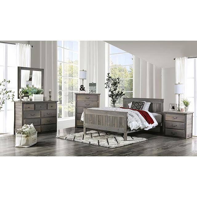 Weathered Gray Twin Bed X597
