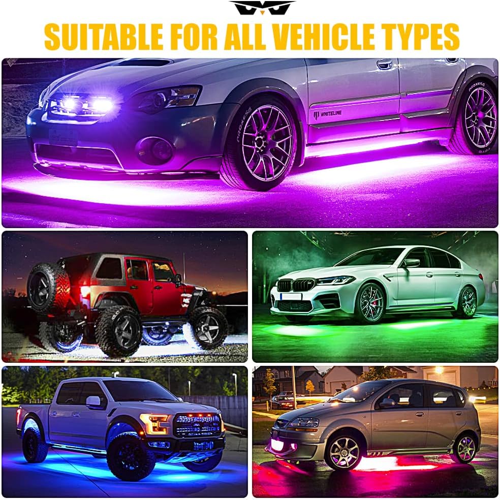 RGB LED Car Underglow Lights Kit (4PCS) L62097