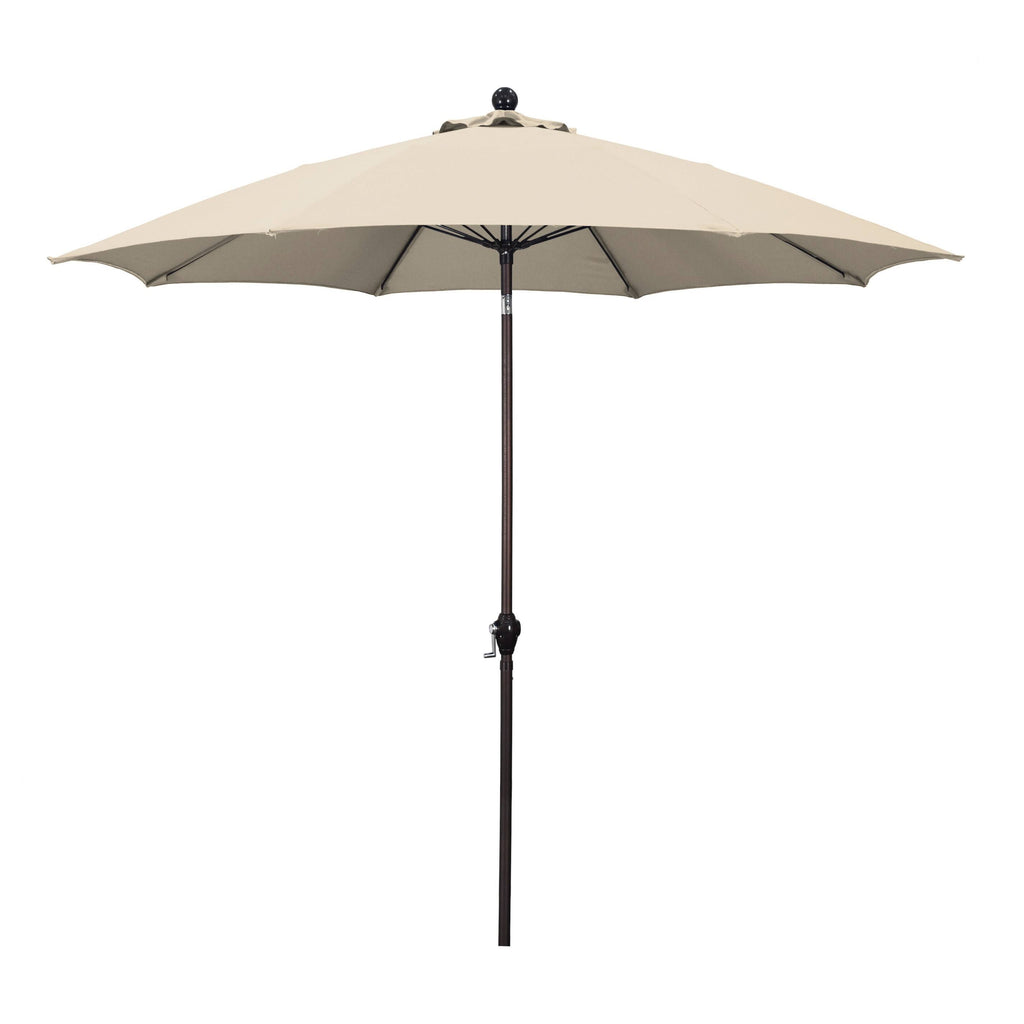 Antique Beige 9-Foot Crank-tilt Ribbed Market Umbrella G30376
