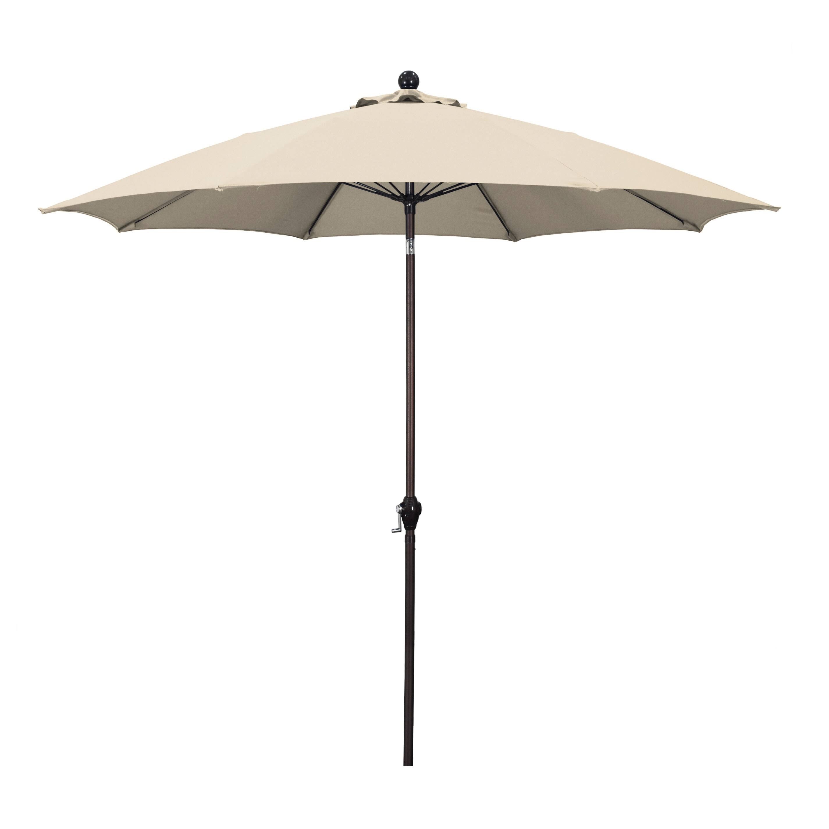 Antique Beige 9-Foot Crank-tilt Ribbed Market Umbrella G30376