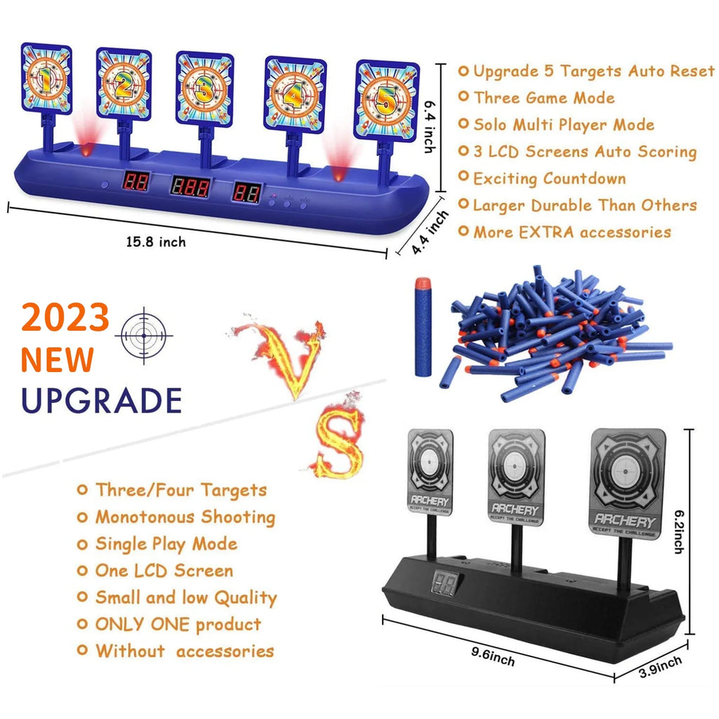 Electronic Shooting Target with 60 Foam Darts D1028