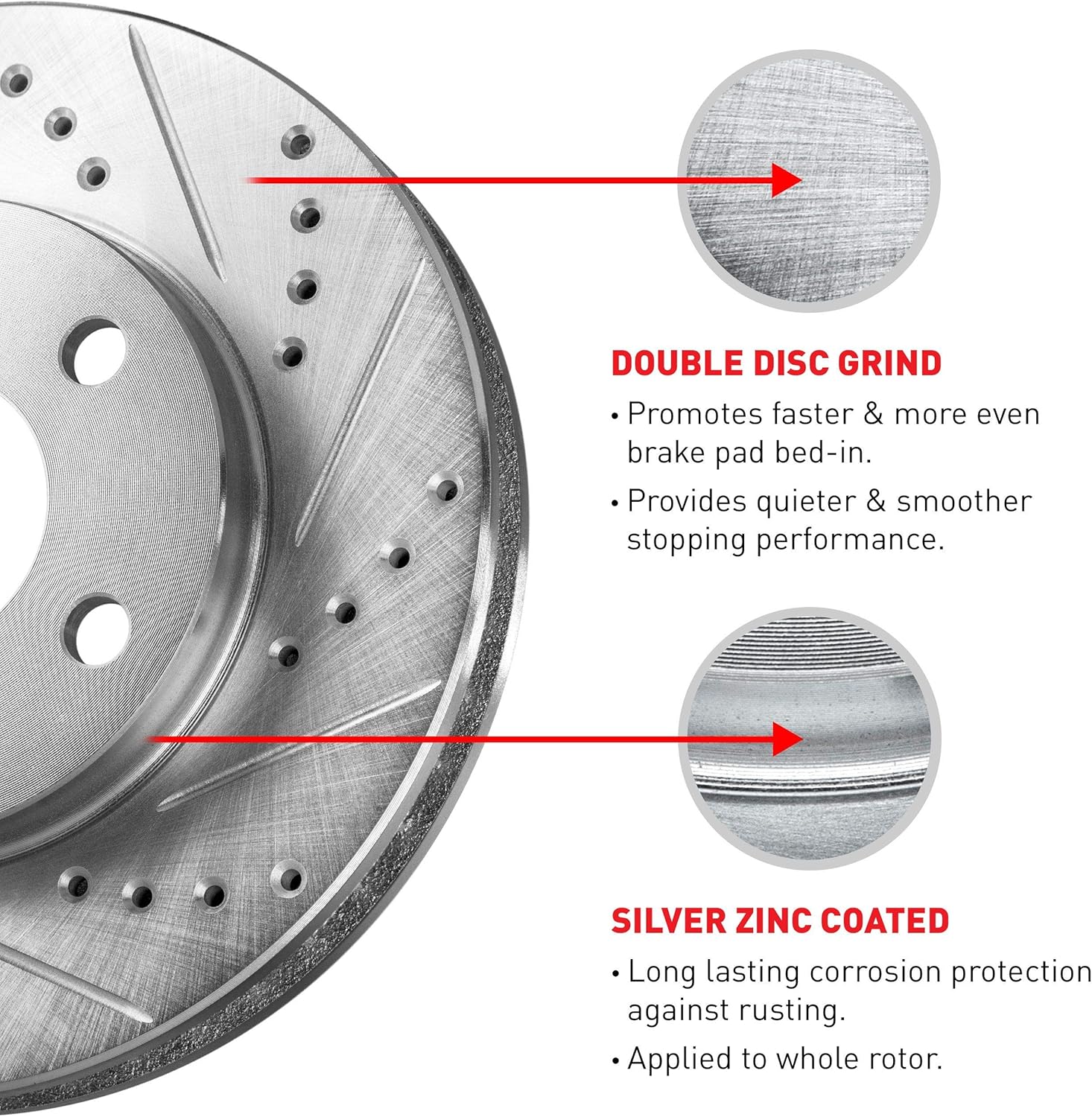 Front Rear Ceramic Brake Pads and Rotors Kit E843126