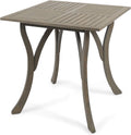 Gray Acacia Wood Square Dining Table O87910