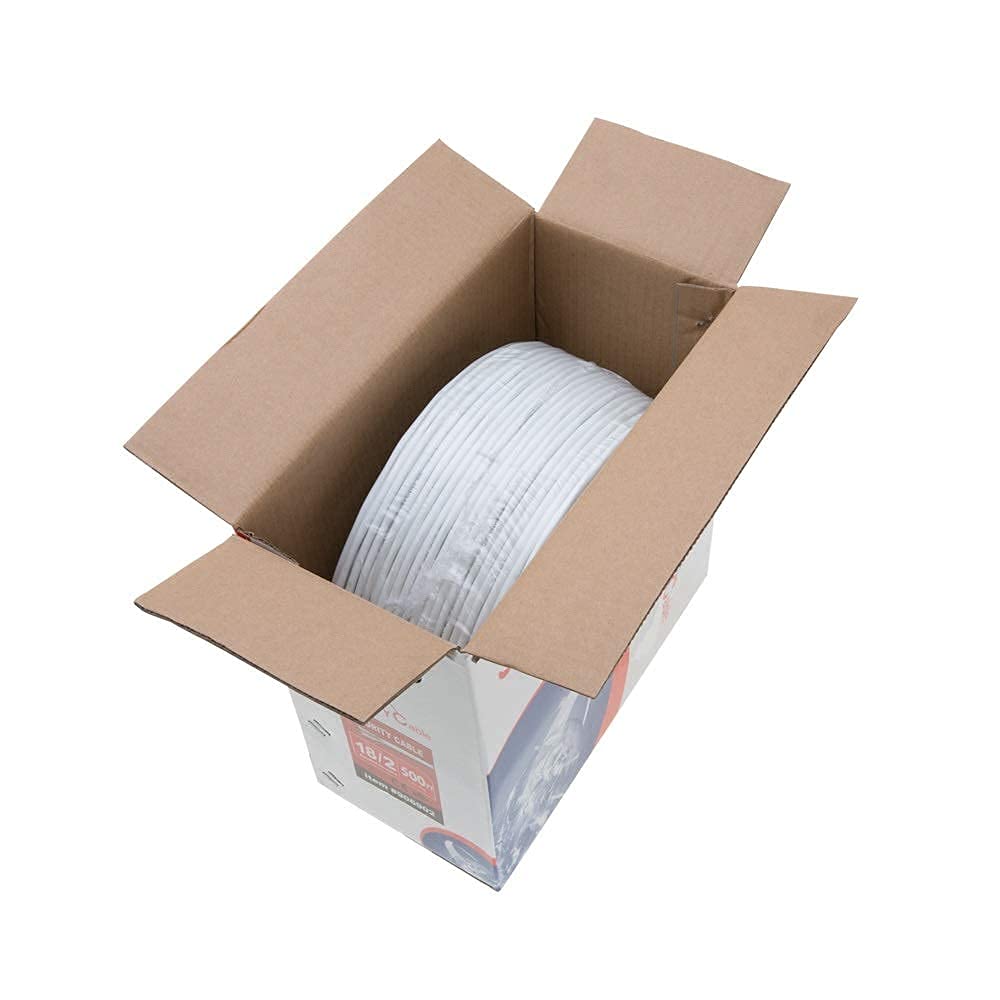 Bulk 22/4 Solid Conductor Alarm Control Cable 500ft Unshielded, Pack of 2 O85958