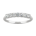 14K White Gold Moissanite Seven Stone Anniversary Band 0.42 DEW Q679128