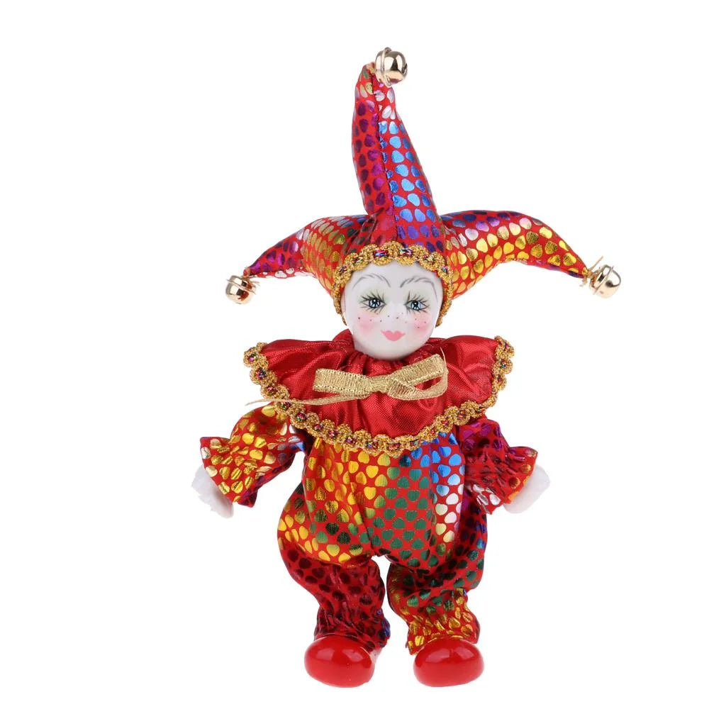 16cm 6 Inch Sweet Porcelain Triangle Doll Figures Toys H52934
