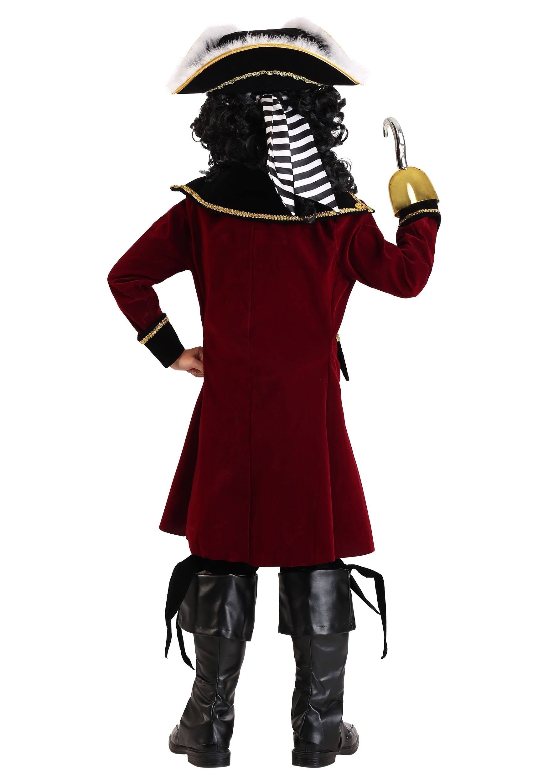 Red Boys Captain Hook Costume H4397