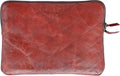 Brown Padded Velvet Leather Laptop Sleeve Bag V435861