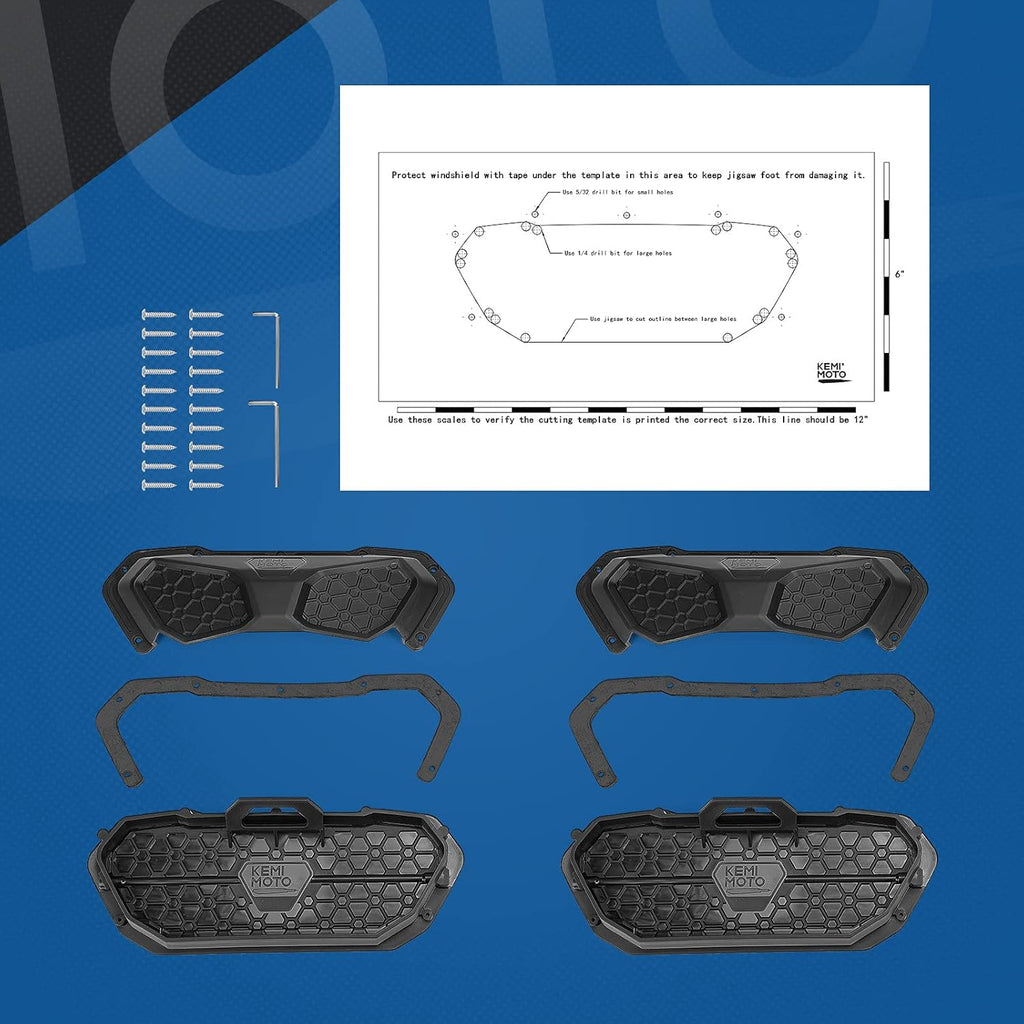 UTV Windshield Vent Kit for Polycarbonate Windshield (2 PCS) H86076