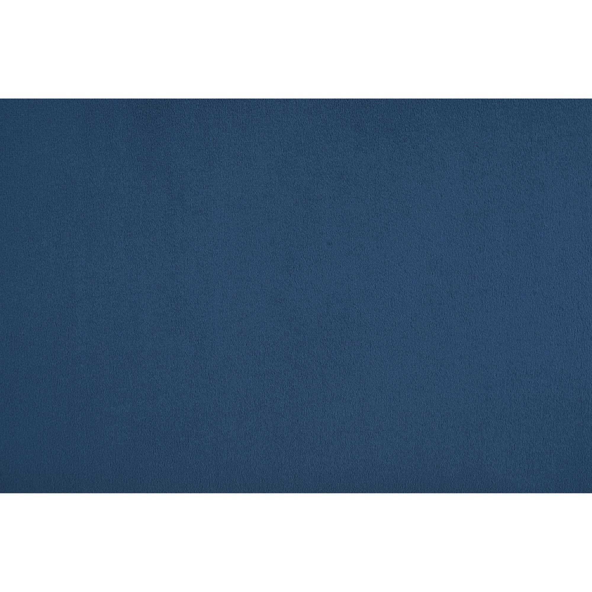 Midnight Blue Velvet Armchair with Gold Legs L317