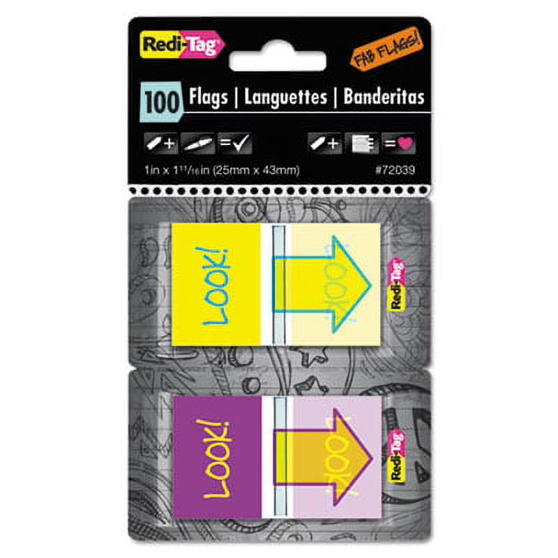 100/Pack Pop-Up Page Flags with Dispenser A7150