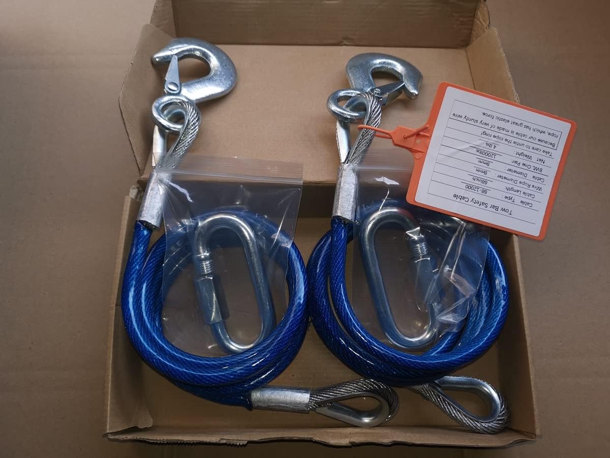 Trailer Safety Chains Cables 68 inch, 12000 Lbs, Pack of 2 M791