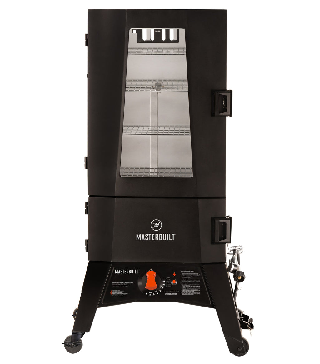 40-inch Propane Smoker with Window in Black A454