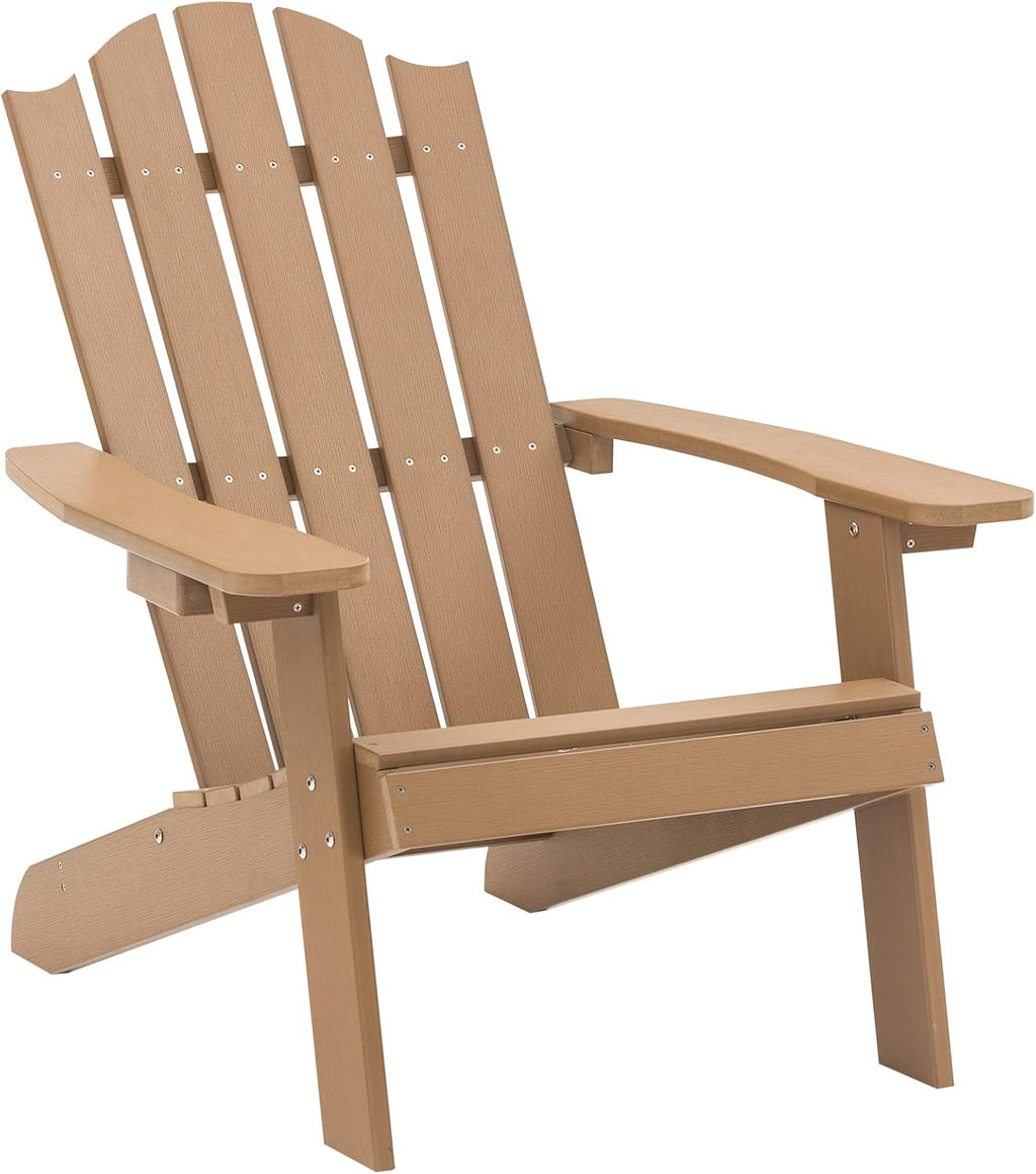 Dark Blue Plastic Adirondack Chair with Cup Holder L71230