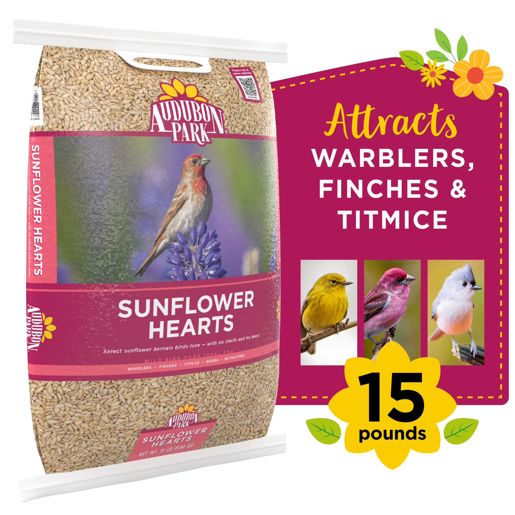 Sunflower Hearts Wild Bird Food, 15 lbs. D91395
